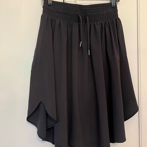 lululemon Black A-Line Drawstring Skirt